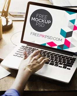 MacBook Workplaces Mockup Free PSD