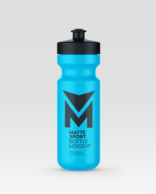 Matte Sport Bottle Mockup Set for Photoshop (PSD)