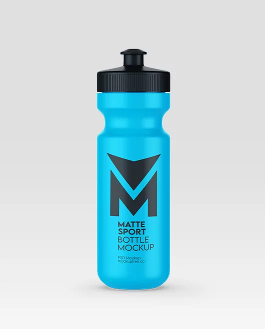 Matte Sport Bottle PSD Mockup