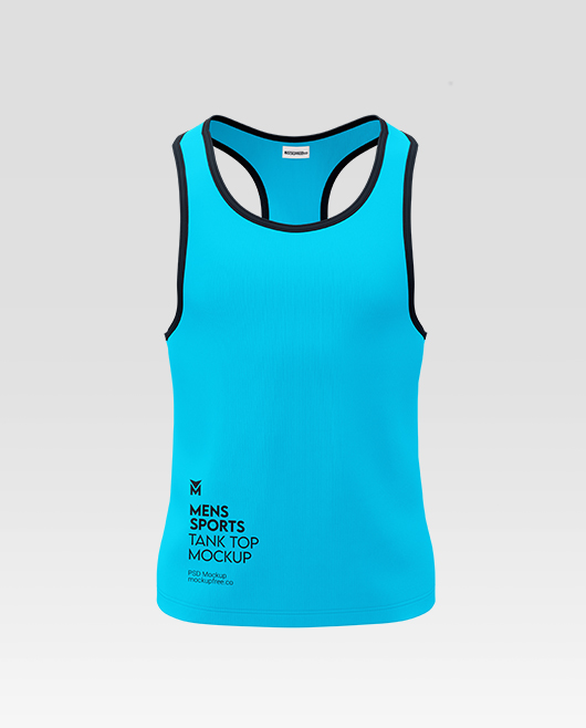 Premium PSD  Sport tank top mockup hanging front and back view psd template