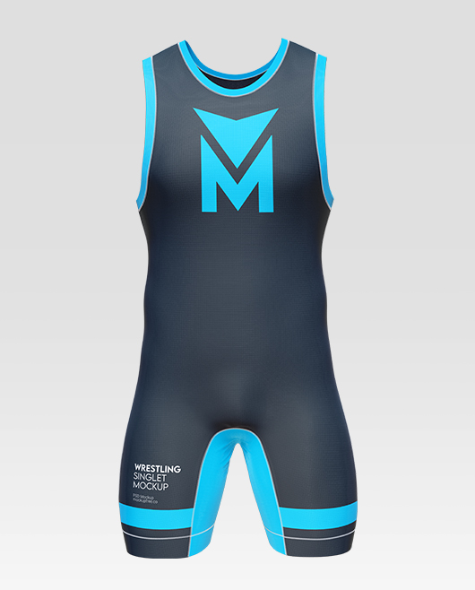 Men’s Wrestling Singlet Mockup Template Set in PSD