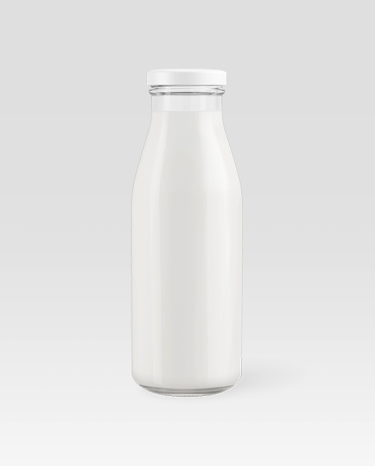 Glass Milk Bottle Mockup - Free Download Images High Quality PNG, JPG