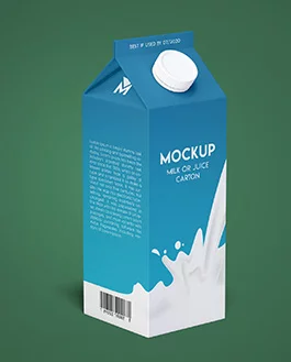 Milk or Juice Carton – Free PSD Mockup