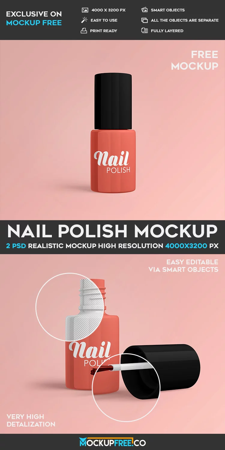 Nail Polish – 2 Free PSD Mockups
