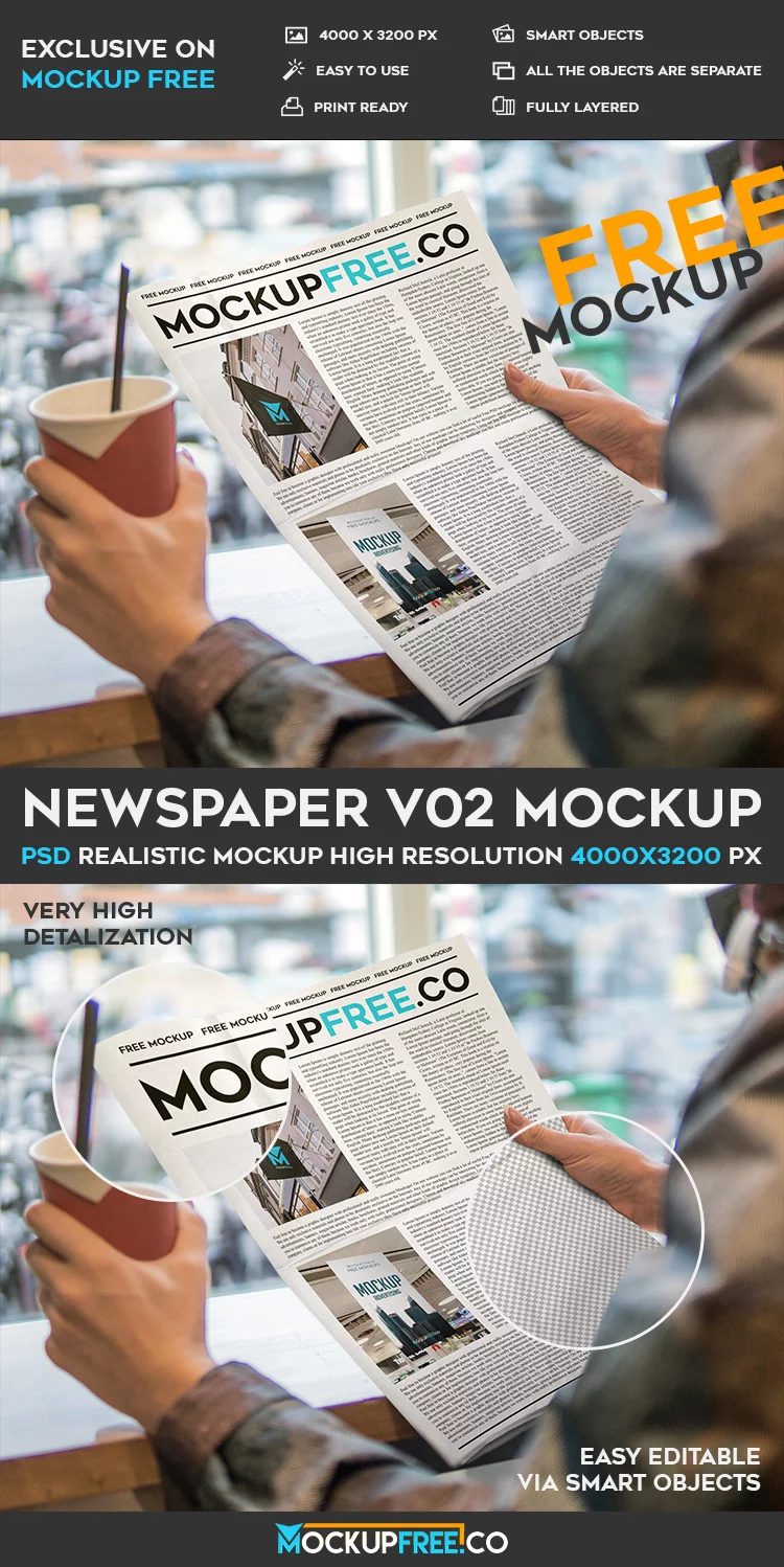 Newspaper V02 – Free PSD Mockup