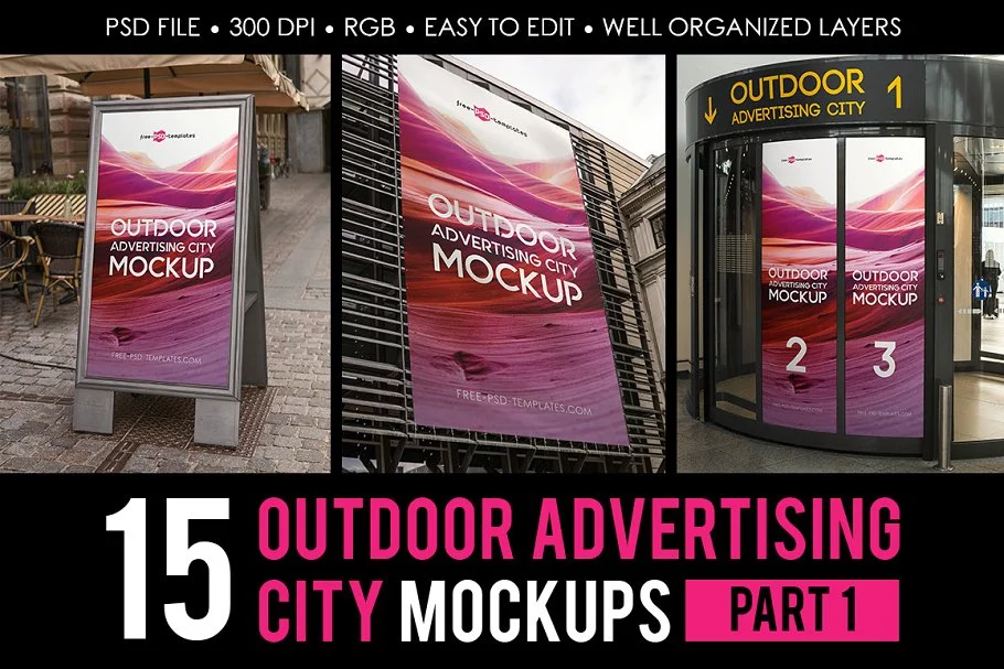 Outdoor Advertising City Mock-Up V1