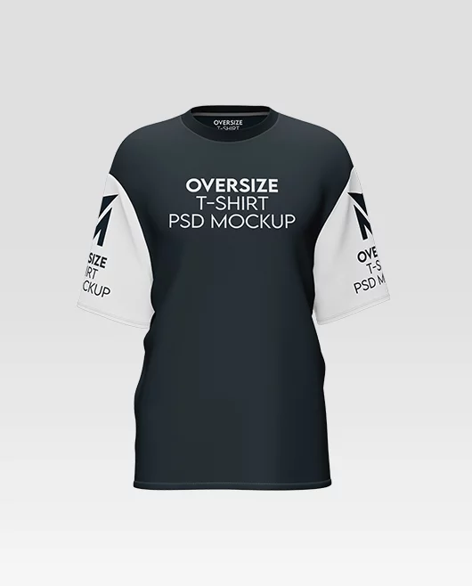 Psd Tee Shirt Websites Oversize T-Shirt PSD Mockup Template Set