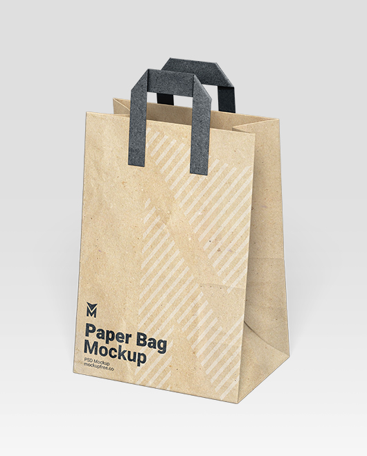 Eco Paper Bag Mockup Templates Set made in PSD Format