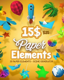 Paper Elements – Free Scene Generator