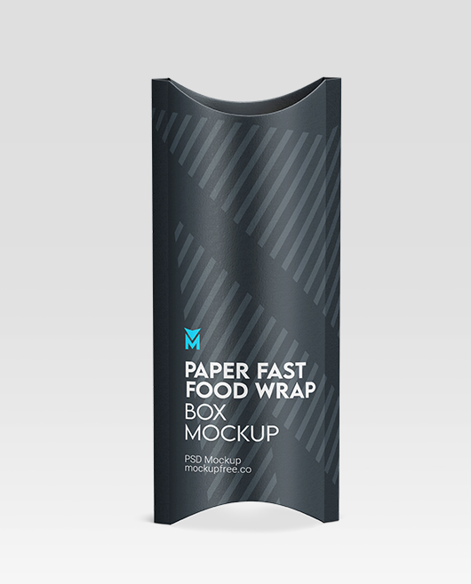 Paper Fast Food Wrap Box Mockup Set in PSD for Photoshop