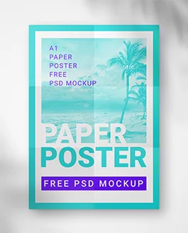 Paper Poster – 2 Free PSD Mockups
