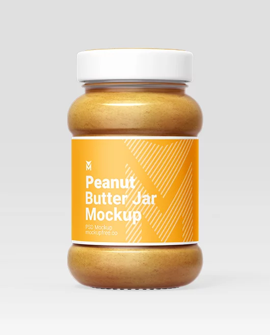 Peanut Butter Jar Mockup PSD Template