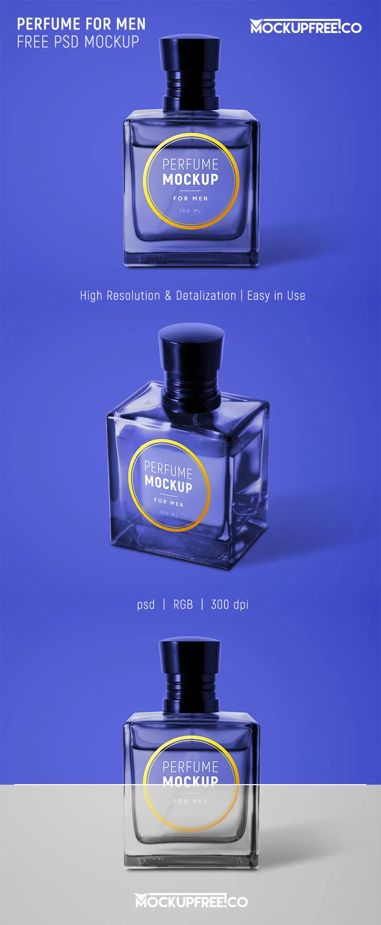 Perfume for Men – Free PSD Mockup