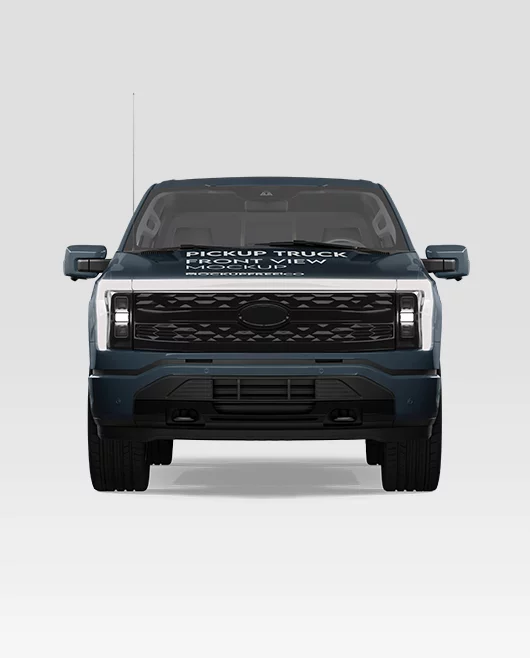 Pickup Truck Front View Mockup