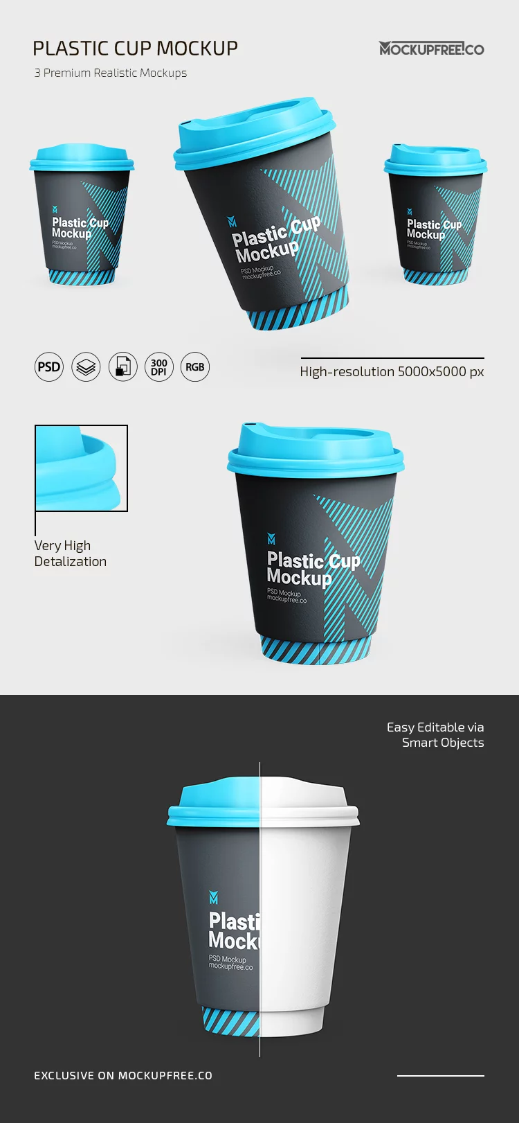 Plastic Cup PSD Mockup
