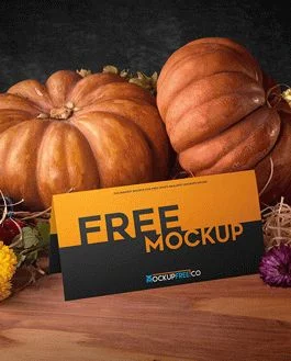 Postcard in Autumn Scenery – 3 Free PSD Mockups
