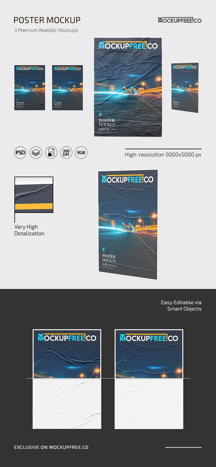 Poster PSD Mockup Set