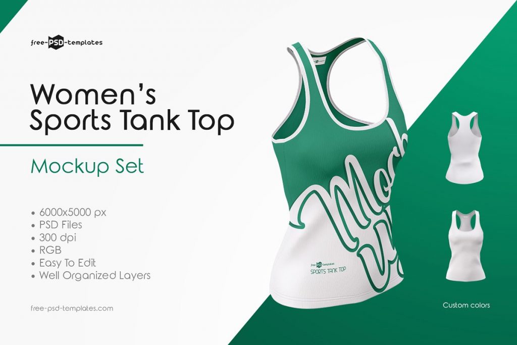 Women's Sports Tank Top Mockup Set | Mockupfree.co