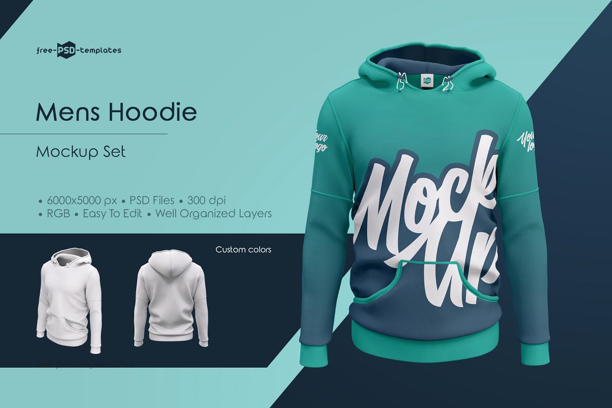Mens Hoodie MockUp Set | Download