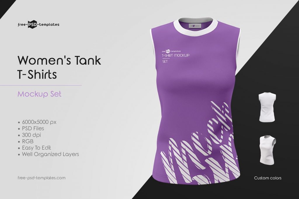 Download Women's Tank T-Shirts MockUp Set | Download