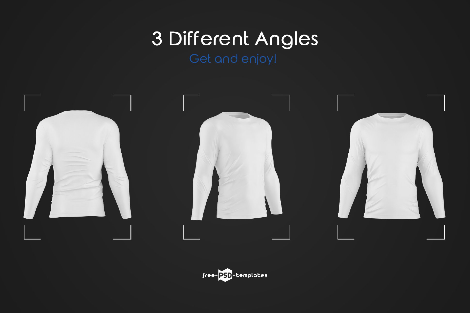 Download Men's Long Sleeve T-Shirts MockUp Set | Download