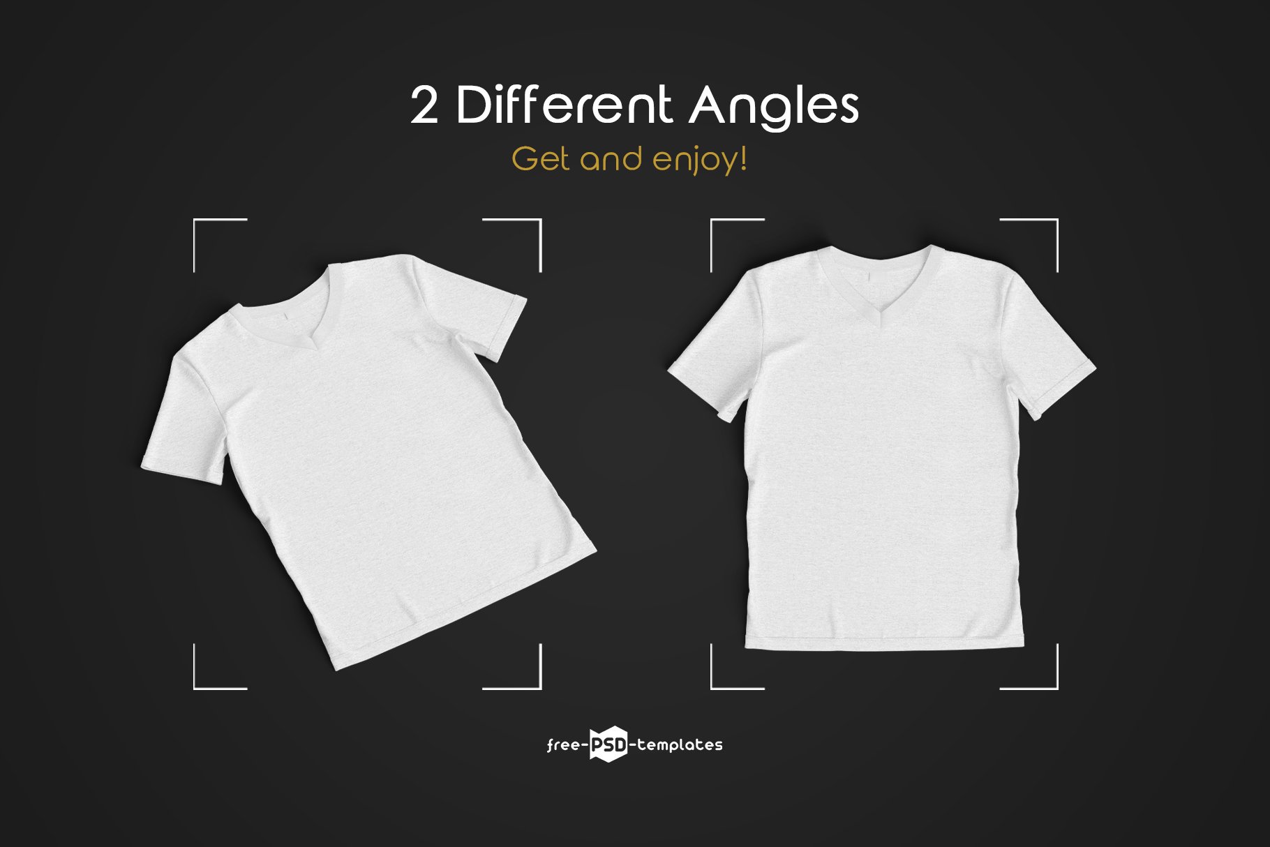 Download T-Shirts with V-Neck MockUp Set | Download