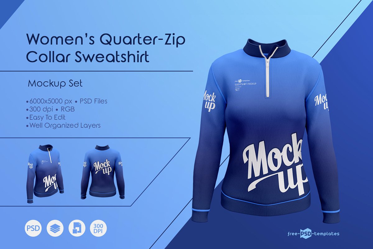 Download Women's Sweatshirt Mockup Set | Download