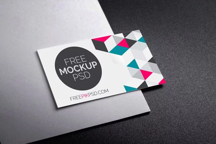 Realistic Business Card Mockup Free PSD
