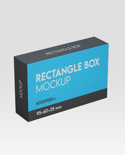 Rectangle Box Mockups 95x60x25 PSD Set for Photoshop