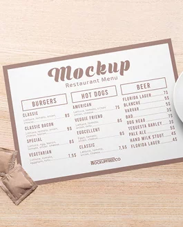 Restaurant Menu – Free PSD Mockup