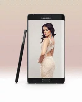 Samsung Galaxy Note Edge PSD Mockup