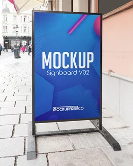 Signboard V02 – Free PSD Mockup