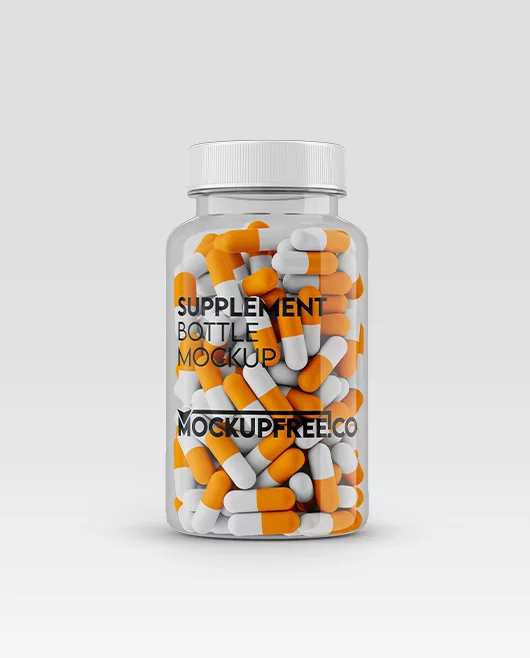 Supplement Bottle Mockup PSD