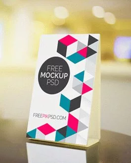 Table Tent Free PSD Mockup Download