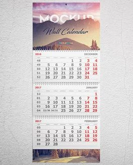 Wall And Desk Calendar Mockups Set – 5 Free PSD Mockups