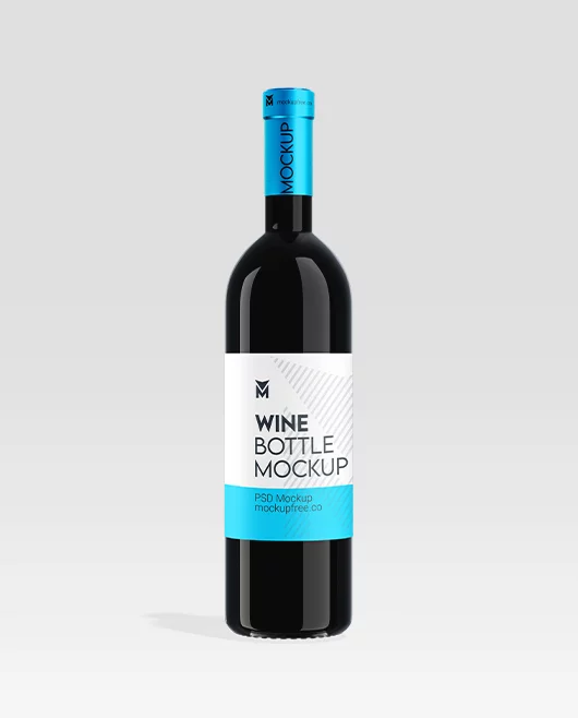 Wine Bottle PSD Mockup