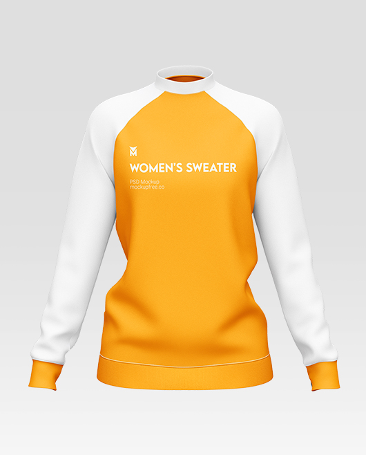Women's Sweater Mockup Template Set in PSD format