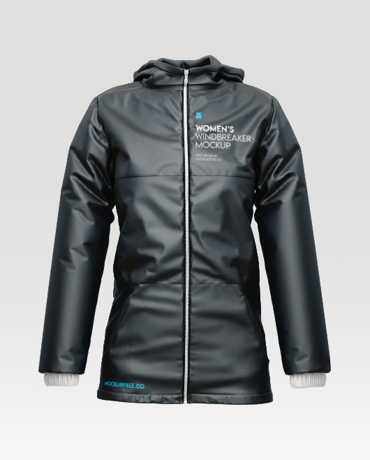 Women's Windbreaker Mockup PSD Template Set