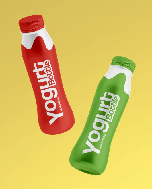 Yogurt Bottle – 2 Free PSD Mockups