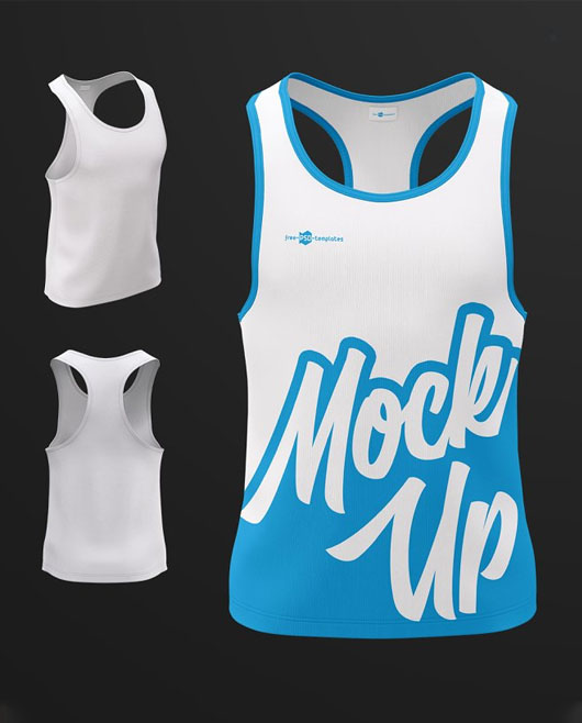 Mens Sports Tank Top MockUp Set Mockupfree.co